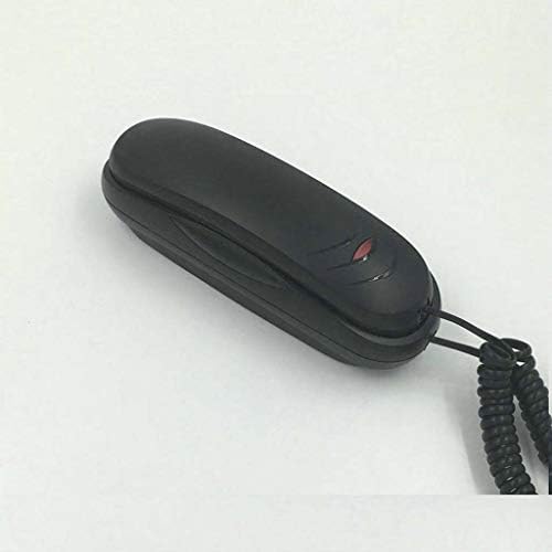 Qdıd Sabit Telefon Kablolu Telefon Duvar Telefon Arayan Ekran Mini Telefon Ev Ofis ve Otel Odası için (Renk: Siyah)