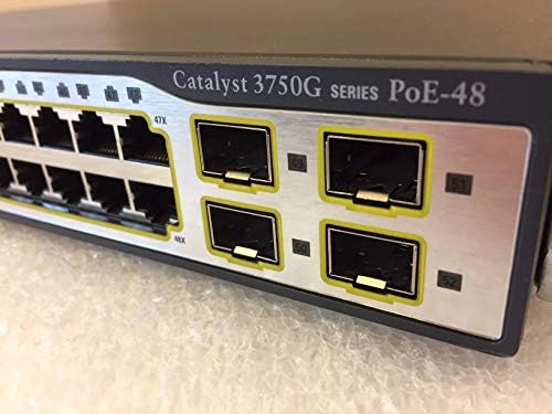 Cisco WS-C3750G-48PS-S Katalizör 3750 48 10/100 / 1000T PoE + Anahtarı (Yenilendi)