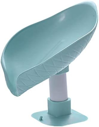 TODOZO Yaprak Şekilli Sabunluk Duş Sabun Raf Banyo sabun kutusu Sünger Tepsi Sıcak Havlu ısıtıcı (Mavi, Bir Boyut)