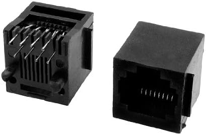 Aexit Ağ 8 Ses ve Video Aksesuarları Terminalleri RJ45 Modüler PCB Krikolar Altın Sesi Siyah Konnektörler ve Adaptörler