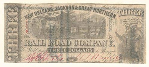 New Orleans, Jackson ve Büyük Kuzey Demiryolu A. Ş. - Eski Banknot-Kağıt Para