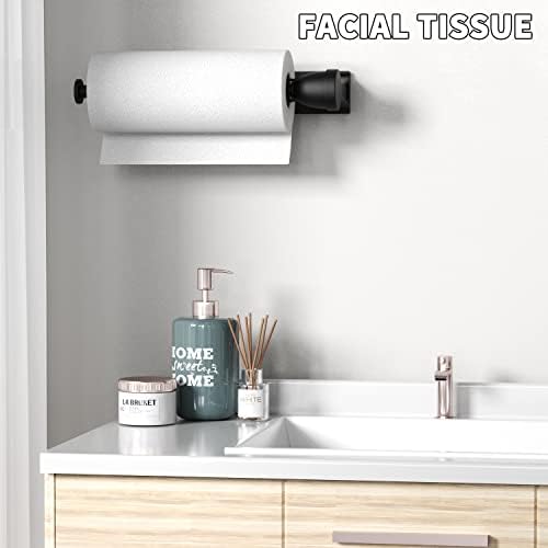 Kichen Banyo için Sönümleme Etkisi ile Kabine altında Tek Elle Çalıştırılabilir Kağıt Havlu Tutacağı (Siyah)…