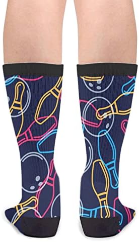 Yilad Renkli Pickball Unisex Yenilik Ekip Çorap Rahat Komik Çılgın Elbise Çorap