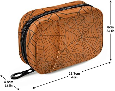 Cadılar bayramı Örümcek Web Hap Durumda Çantası hap saklama kutusu fermuarlı Taşınabilir Vitamin Balık Yağı İlaç