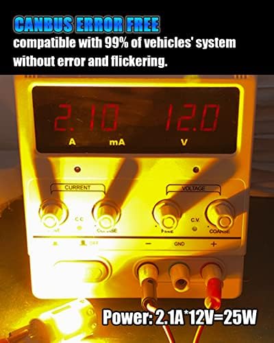 WENLE 7440 LED Ampuller Dönüş sinyal ışığı Fan ile 25W 4000LM 600 Super Süper Parlak Amber Sarı Dahili Yük Direnci