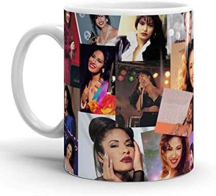 Kahve Kupa Selena 11oz 15oz Quintanilla Hediyeler Beyaz Seramik Kolaj Klasik Kupa Kahve, Latte, Çikolata Veya Çay