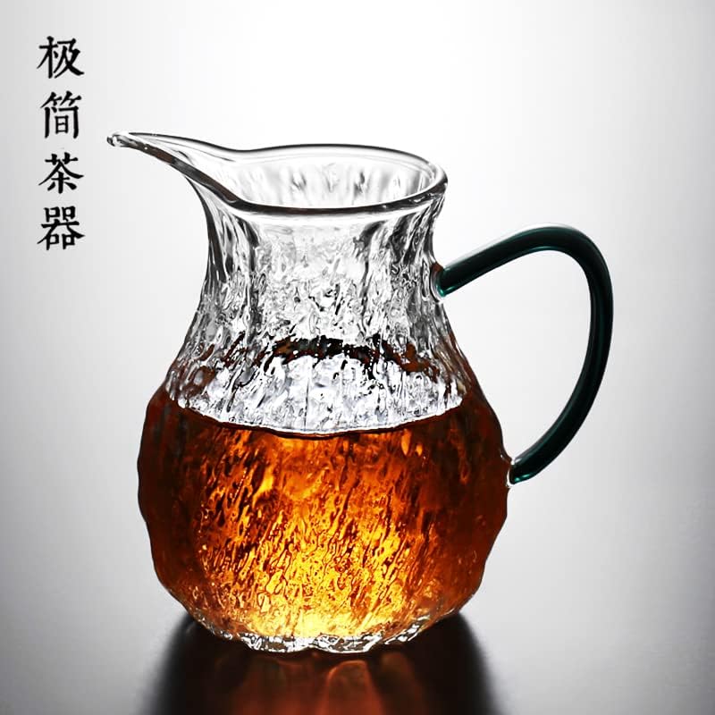 YiYLunneo Çekiç desen adalet fincan kalınlaşmış cam ısıya dayanıklı şeffaf çay yapma kung fu çay seti aksesuarları