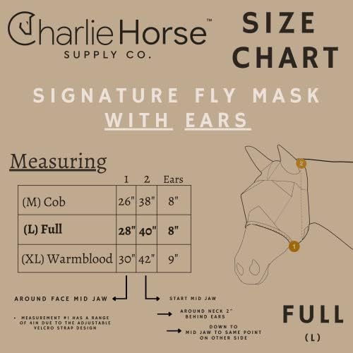 Kulaklı Atlar için Charlie At Sineği Maskeleri, Kulaklı Dayanıklı Streç At Sineği Maskesi, Atlar için Rahat Sinek