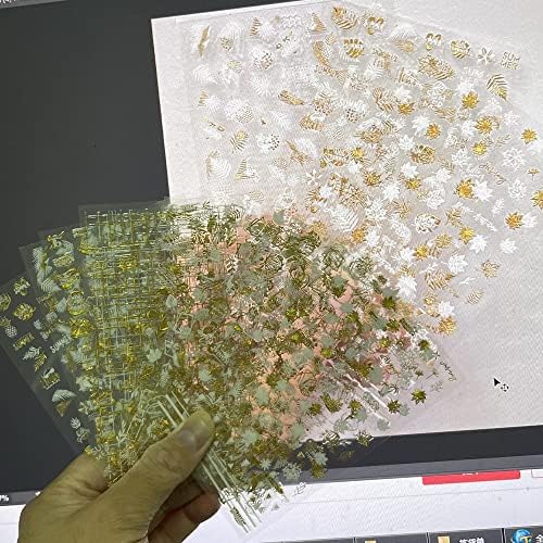 8 Stil Altın Akçaağaç Yaprağı Etiket Seti 8 Adet Ultra İnce 3D Lazer Kaymak Bronzlaşmaya Sonbahar palmiye yaprağı