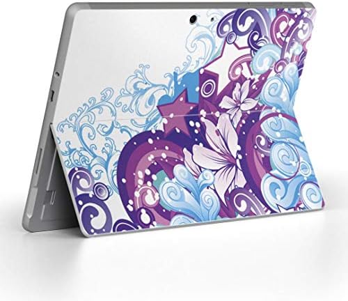 ıgstıcker Çıkartması Kapak Microsoft Surface Go/Go 2 Ultra İnce Koruyucu Vücut Sticker Skins 000104 Çiçek Çiçek Mor
