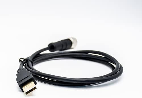 Elecbee M12 USB kablosu M12 4Pin Bir Kod Dişi USB 2.0 A Erkek Montaj 1M AWG26