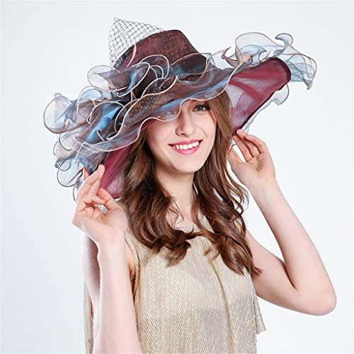 Kadın Dantel İlmek Çiçekler Melon Şapka güneş şapkaları kilise şapkaları gelin çayı Parti Düğün Şapka Elegance Gözler