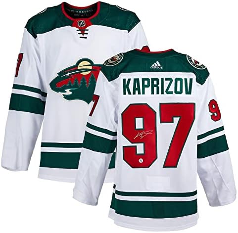 Kirill Kaprizov İmzalı Minnesota Vahşi Beyaz Adidas Forması - İmzalı NHL Formaları