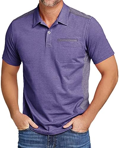V VALANCH erkek polo gömlekler Spor Rahat Kısa Kollu Golf Polo Nem Esneklik Yakalı Tenis tişörtü