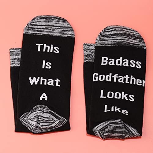 LEVLO Komik Godparents Hediyeler Bu Ne Bir Badass Godmother / Godfather Çorap Gibi Görünüyor Godmother Godfather