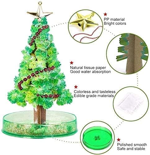 2 ADET Sihirli Büyüyen Noel Ağacı, Çocuklar DIY Keçe Sihirli Büyüyen Noel Süsler / Duvar Asılı Hediyeler Çocuklar